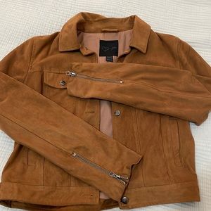 brown suede shacket